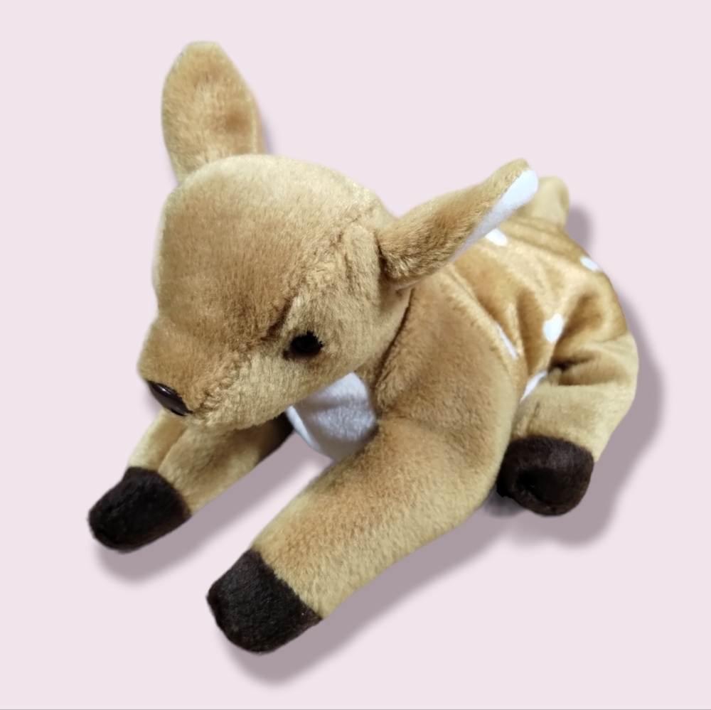 ✓TY Beanie Baby Whisper The Fawn